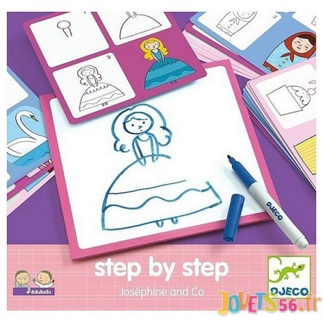 STEP BY STEP JOSEPHINE AND CO DESSINER PAS A PAS - Jouets56.fr - Magasin Jeux et Jouets dans le Morbihan en Bretagne