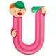 Lettre u - clown bois peint-jouets-sajou-56