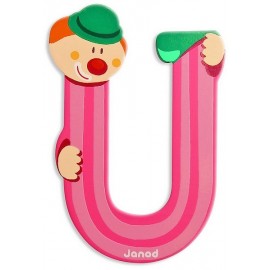 LETTRE U - CLOWN BOIS PEINT-jouets-sajou-56