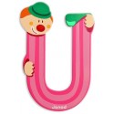 LETTRE U - CLOWN BOIS PEINT