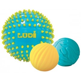 BALLES SENSORIELLES PAR 3 BLEU - Jouets56.fr - Magasin Jeux et Jouets dans le Morbihan en Bretagne