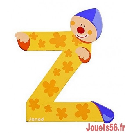 LETTRE Z - CLOWN BOIS PEINT-jouets-sajou-56