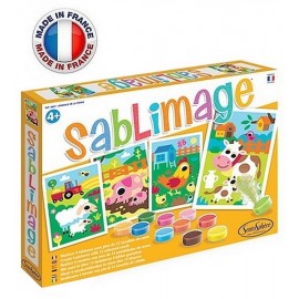 SABLIMAGE ANIMAUX DE LA FERME 4 TABLEAUX - Jouets56.fr - Magasin jeux et jouets dans Morbihan en Bretagne