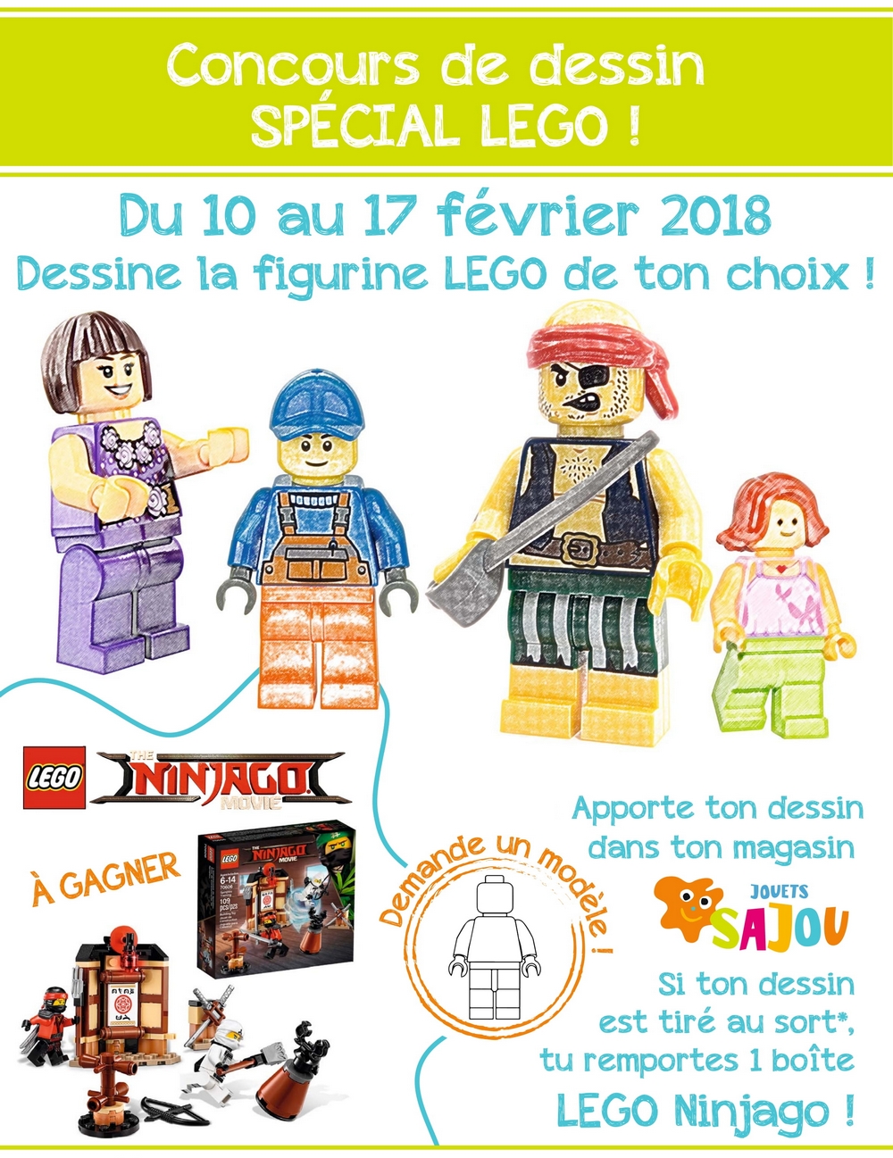 Concours dessin Lego Février 2018 Jouets SAJOU
